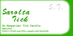 sarolta tick business card